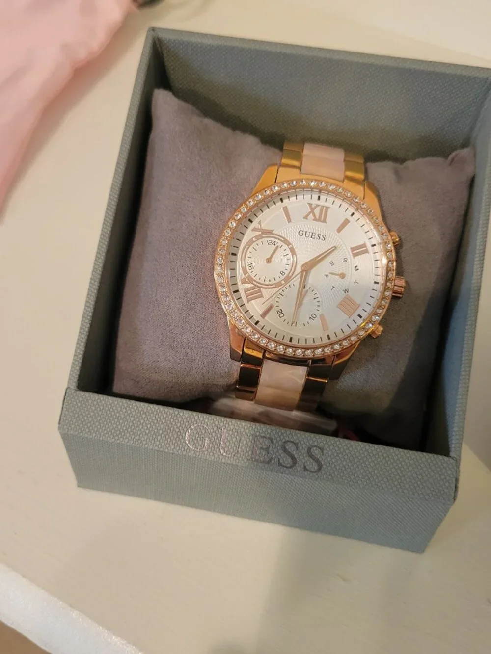 Guess Rose Gold and Pink Quartz Watch